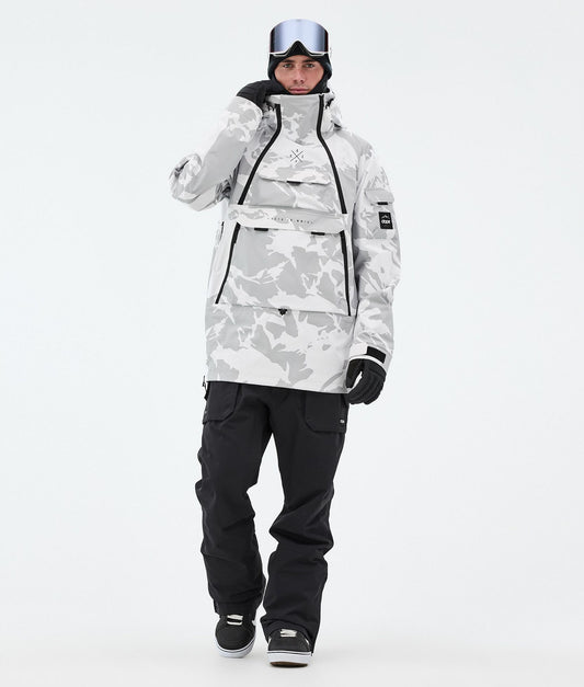 Snowboard Jacket For Men Grey Camo