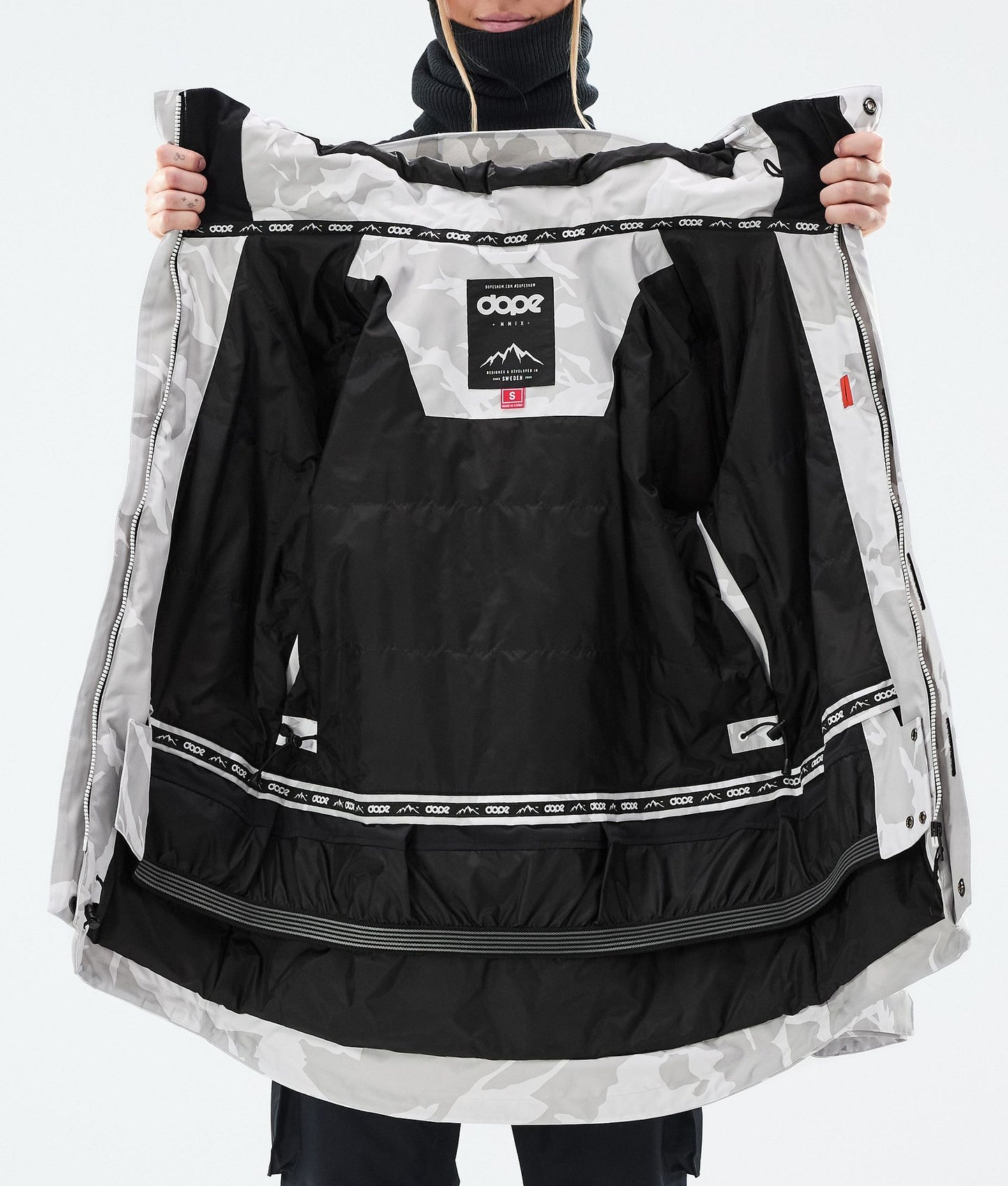 Snowboard Jacket For Women Grey Camo