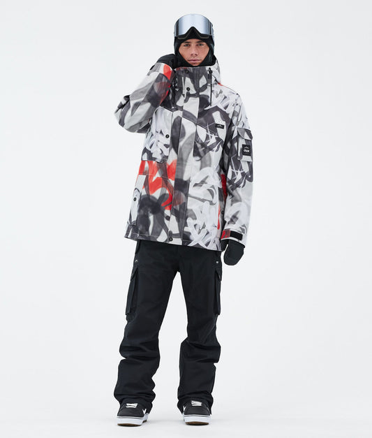 Snowboard Jacket For Men Spray Black Red