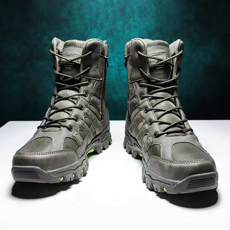 (⏰Limited Time Discount 49% off) Men's Lightweight  Breathable Durable Anti-slip Hiking Boots Combat Army Boots Work Boots
