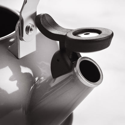 Enameled Steel 1.7-quart Oyster Whistling Tea Kettle