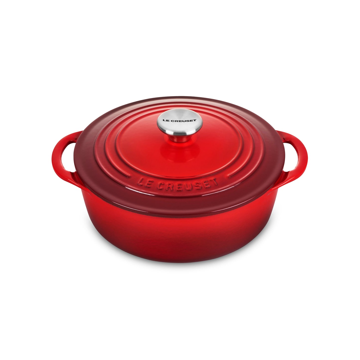 Cast Iron 2.75-quart Cerise Shallow Round Dutch Oven