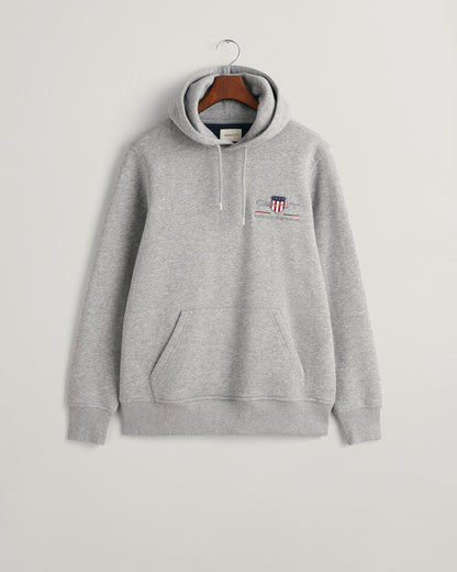 Men's Medium Archive Shield Hoodie - GREY MELANGE