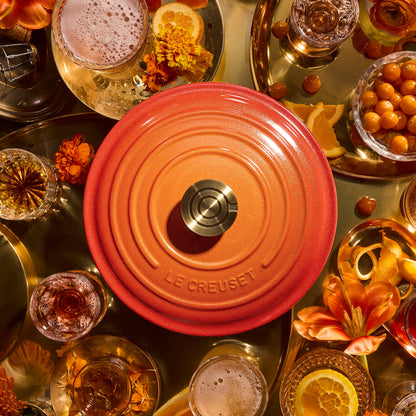 Signature Cast Iron 7.25-quart Flamme Doree Round Dutch Oven