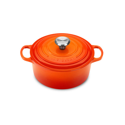 Signature Cast Iron 2-quart Flame Round Dutch Oven