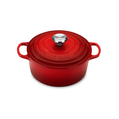 Signature Cast Iron 3.5-quart Cerise Round Dutch Oven