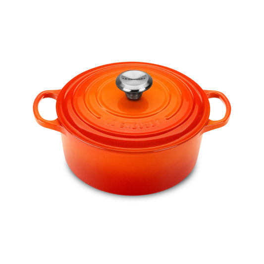 Signature Cast Iron 4.5-quart Flame Round Dutch Oven