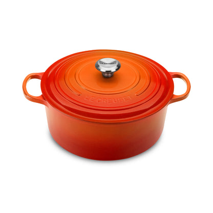 Signature Cast Iron 5.5-quart Flame Round Dutch Oven