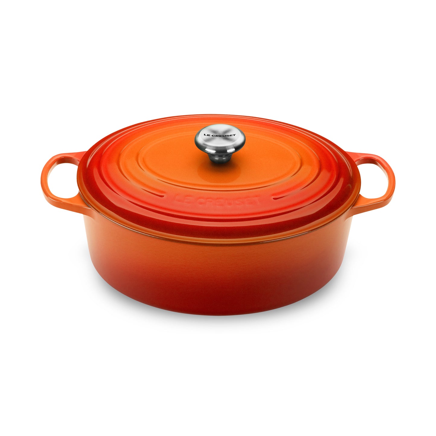 Signature Cast Iron 6.75-quart Flame Oval Dutch Oven