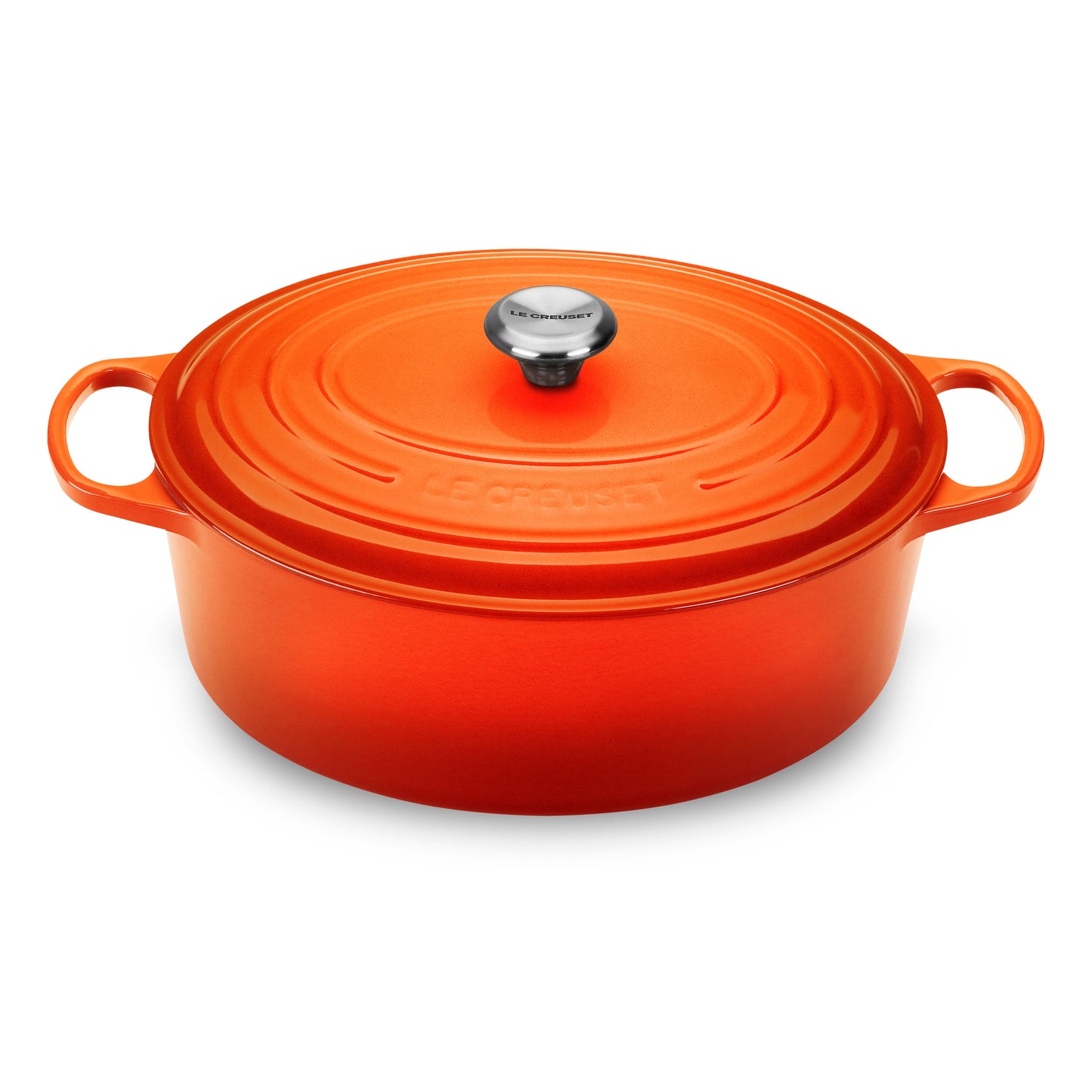 Signature Cast Iron 9.5-quart Flame Oval Dutch Oven