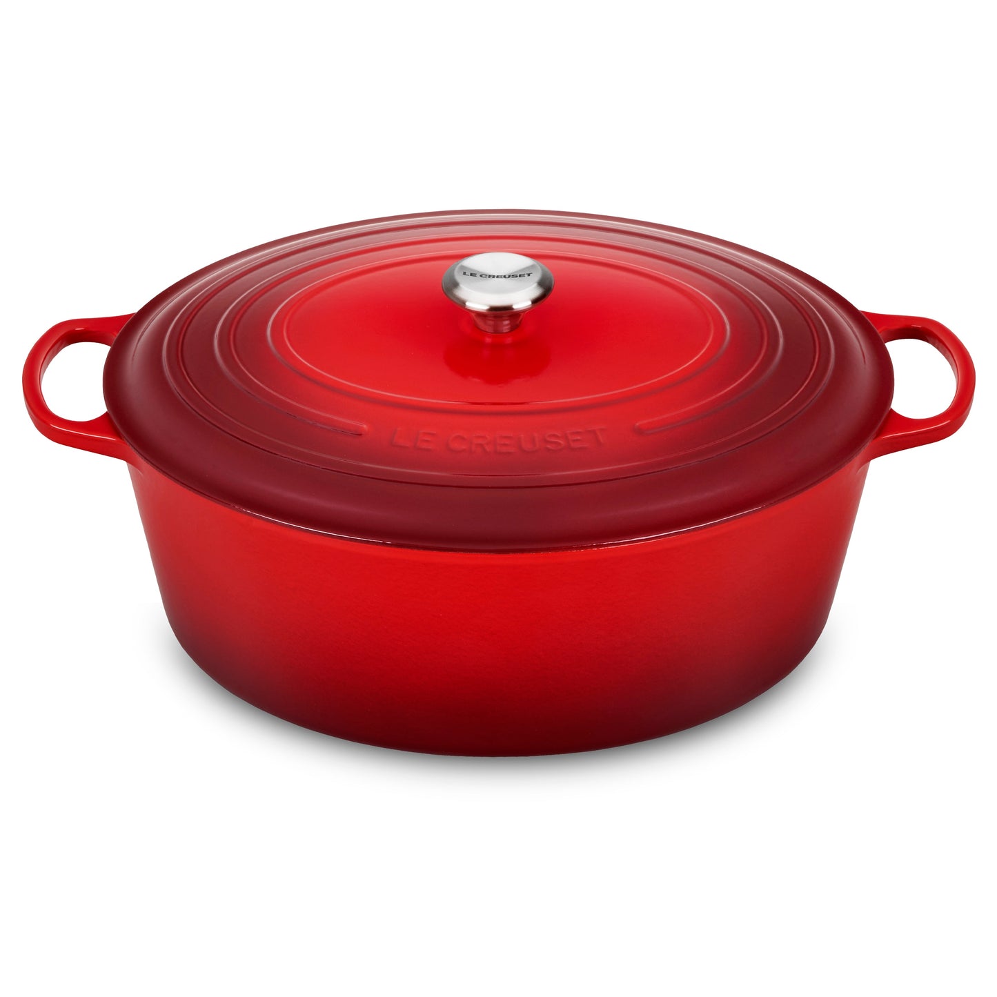 Signature Cast Iron 15.5-quart Cerise Oval Dutch Oven