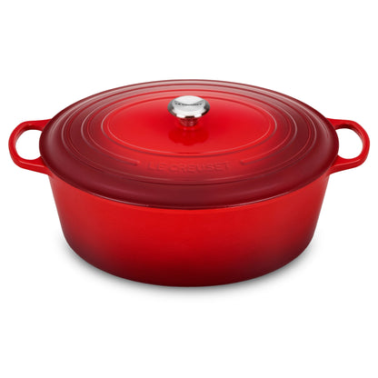 Signature Cast Iron 15.5-quart Cerise Oval Dutch Oven