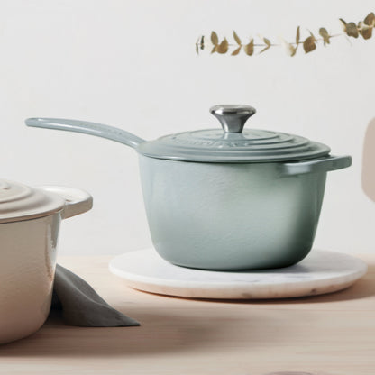 Signature Cast Iron 2.25-quart Sea Salt Saucepan