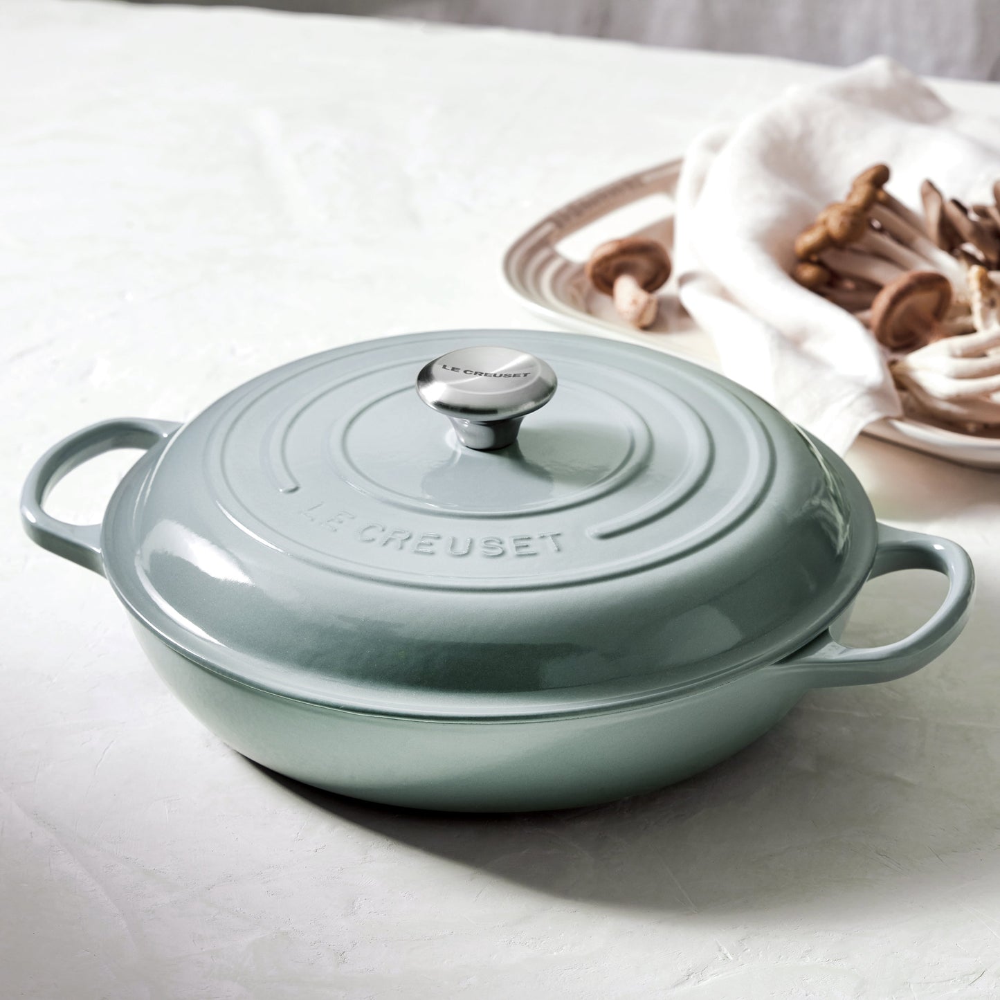 Signature Cast Iron 5-quart Sea Salt Braiser