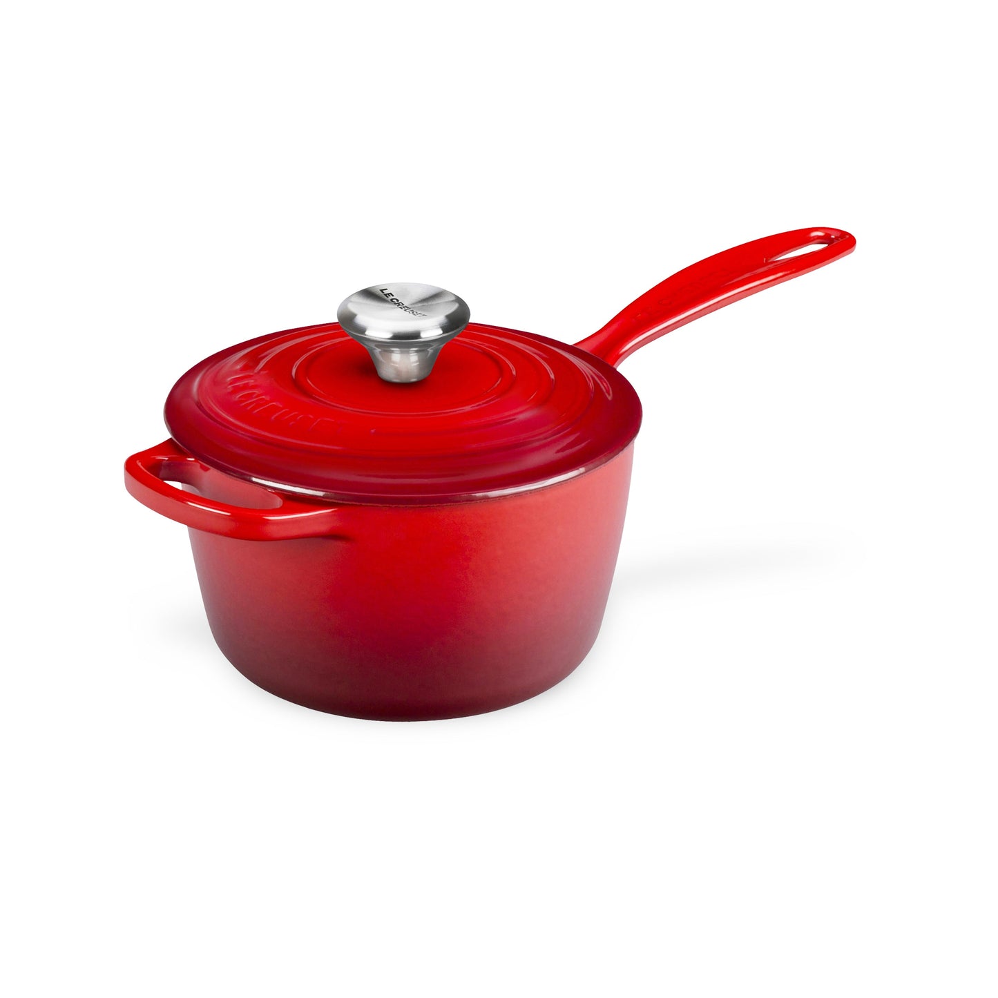 Signature Cast Iron 1.75-quart Cerise Saucepan
