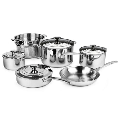 Stainless Steel 10 Piece Cookware Set