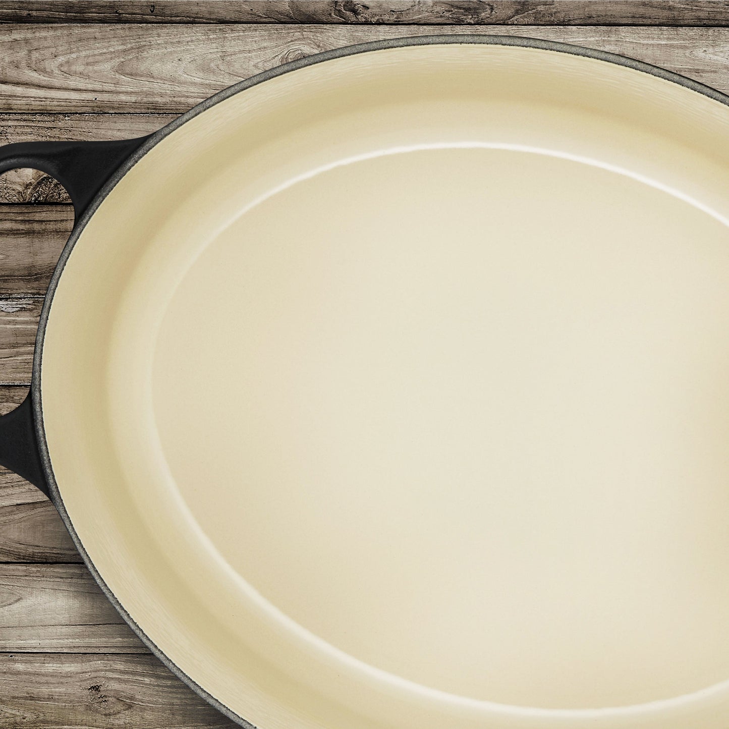 Signature Cast Iron 6.75-quart Licorice Oval Dutch Oven