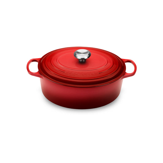 Signature Cast Iron 2.75-quart Cerise Oval Dutch Oven