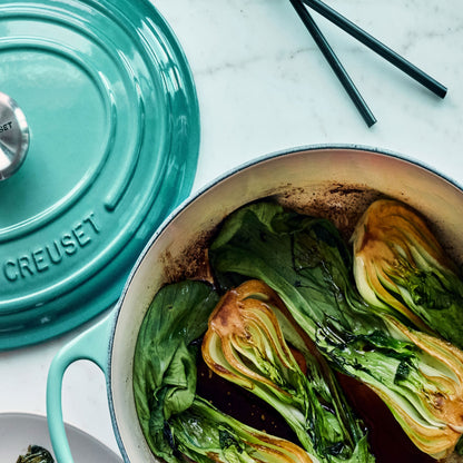 Signature Cast Iron 7.25-quart Caribbean Round Dutch Oven