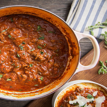 Signature Cast Iron 6.75-quart Meringue Oval Dutch Oven