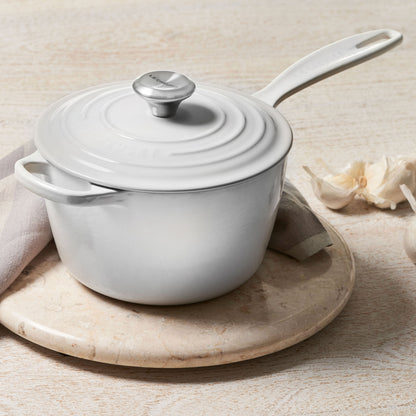 Signature Cast Iron 1.75-quart White Saucepan