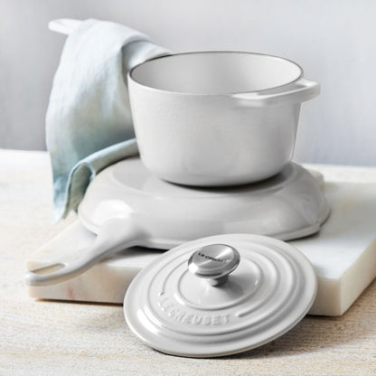 Signature Cast Iron 1.75-quart White Saucepan