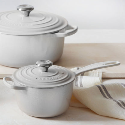 Signature Cast Iron 1.75-quart White Saucepan