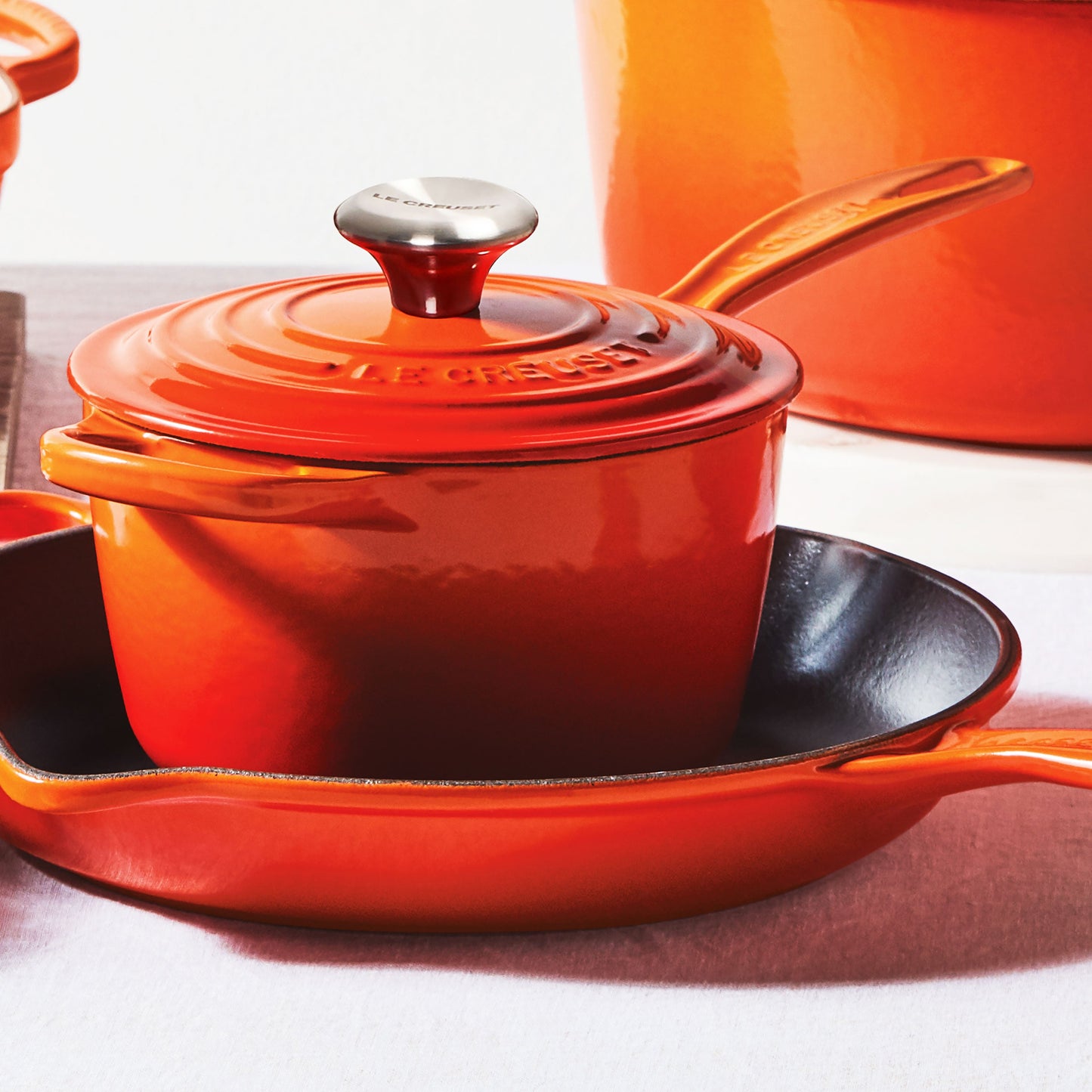 Signature Cast Iron 2.25-quart Flame Saucepan