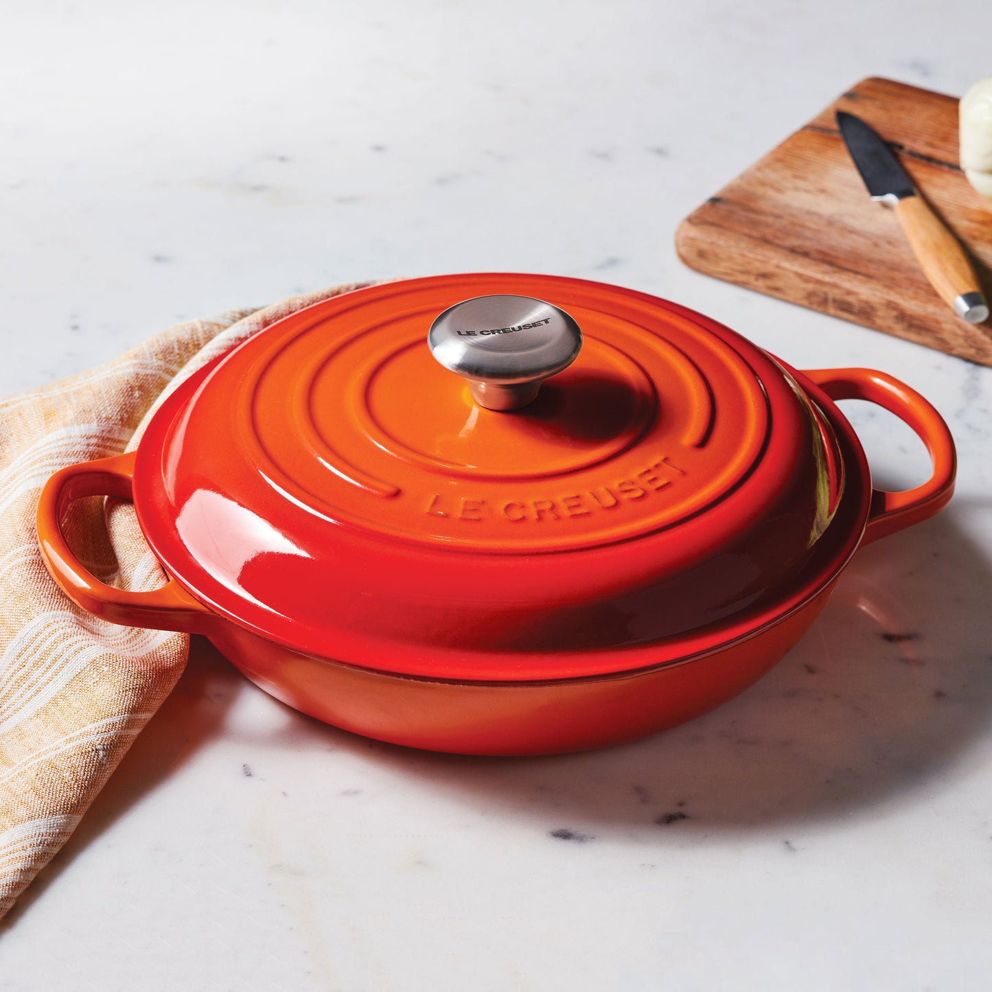 Signature Cast Iron 3.5-quart Flame Braiser