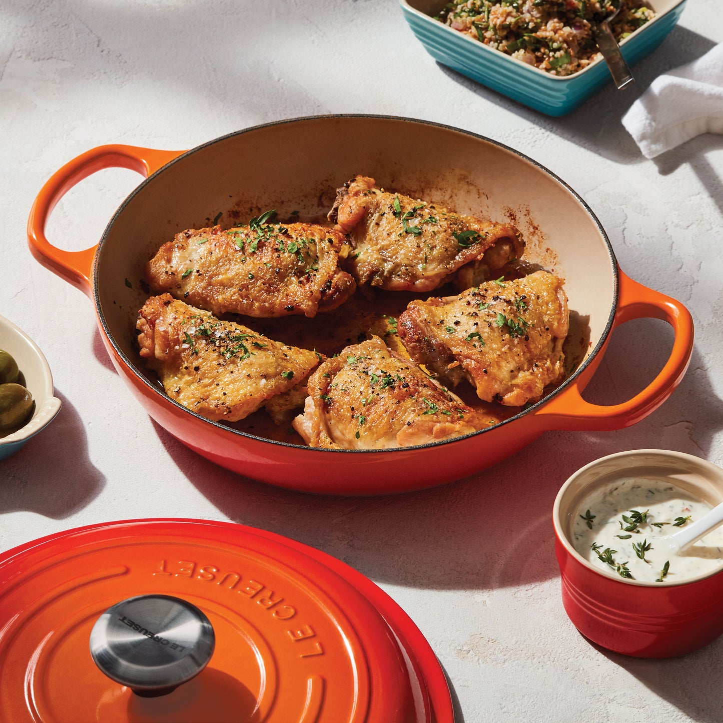 Signature Cast Iron 3.5-quart Flame Braiser