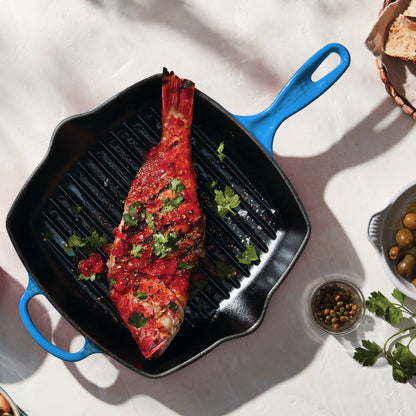 Signature Cast Iron 10.25-inch Marseille Square Grill Pan