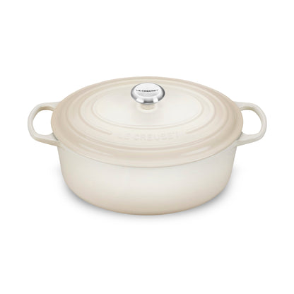 Signature Cast Iron 6.75-quart Meringue Oval Dutch Oven