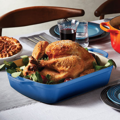 Signature Cast Iron 12.75-inch x 9.75-inch Marseille Roasting Pan