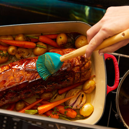 Signature Cast Iron 12.75-inch x 9.75-inch Cerise Roasting Pan