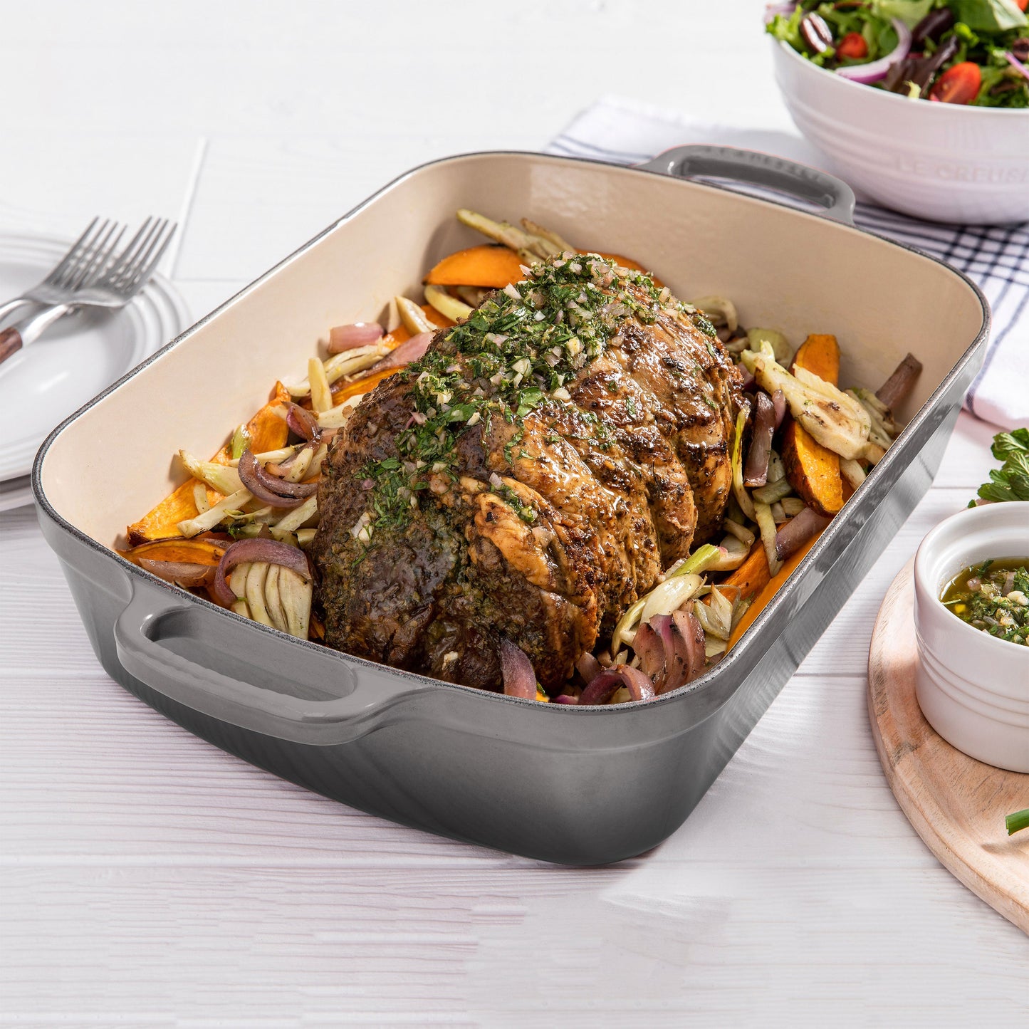 Signature Cast Iron 12.75-inch x 9.75-inch Oyster Roasting Pan