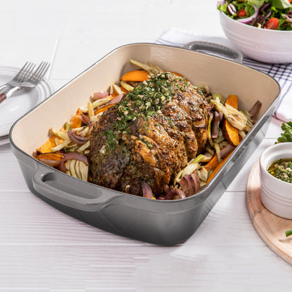 Signature Cast Iron 12.75-inch x 9.75-inch Oyster Roasting Pan