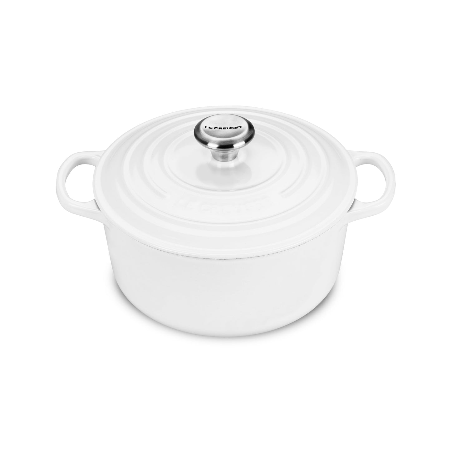 Signature Cast Iron 4.5-quart White Round Dutch Oven