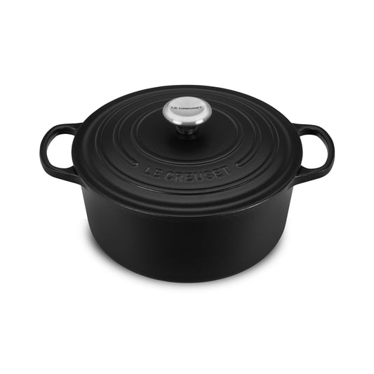 Signature Cast Iron 5.5-quart Licorice Round Dutch Oven