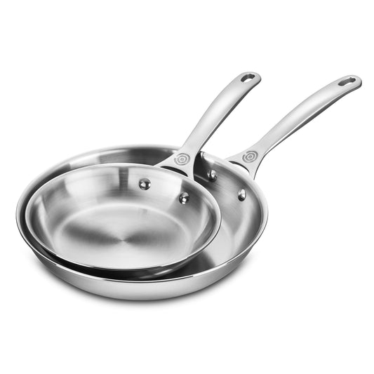 Stainless Steel 8 & 10-inch Fry Pan Set