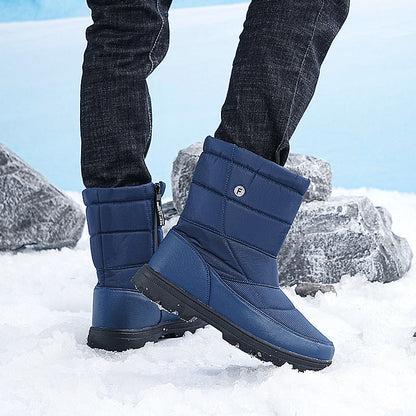 (Limited Time 70% Discount Event) Men's 2024 Winter New Style WarmWaterproof Non-Slip Puncture-Resistant One-Step Snow Boots Orthopedic Ankle Support Wide Toe Arch Support Hiking Boots
