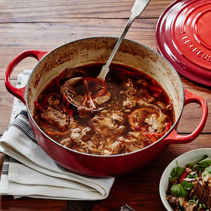 Signature Cast Iron 3.5-quart Cerise Sauteuse Dutch Oven