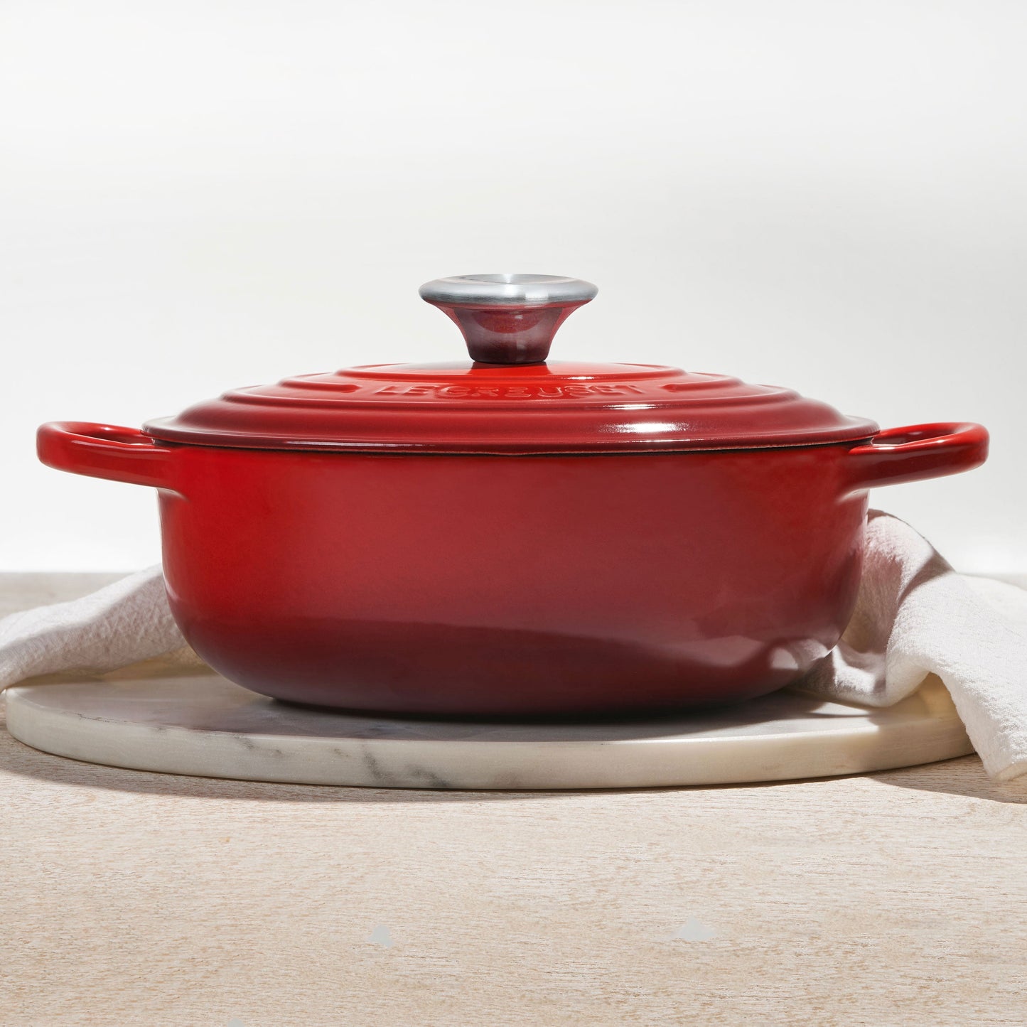 Signature Cast Iron 3.5-quart Cerise Sauteuse Dutch Oven