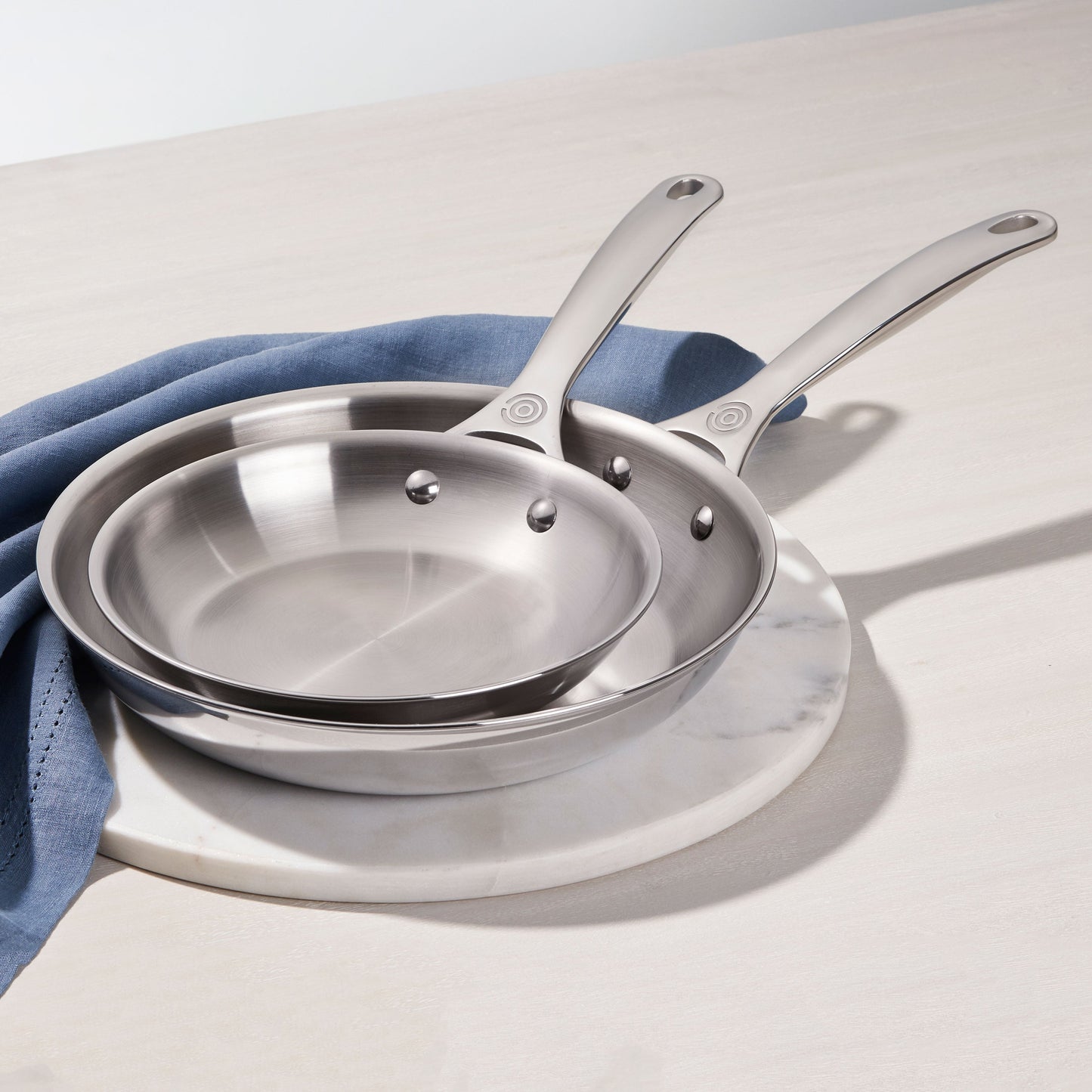 Stainless Steel 8 & 10-inch Fry Pan Set