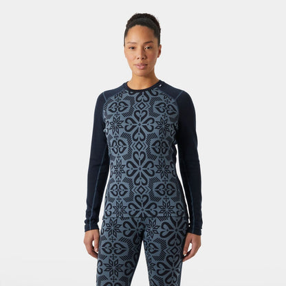 Women's LIFA Merino Midweight Graphic Long-Sleeve Crew Base Layer
