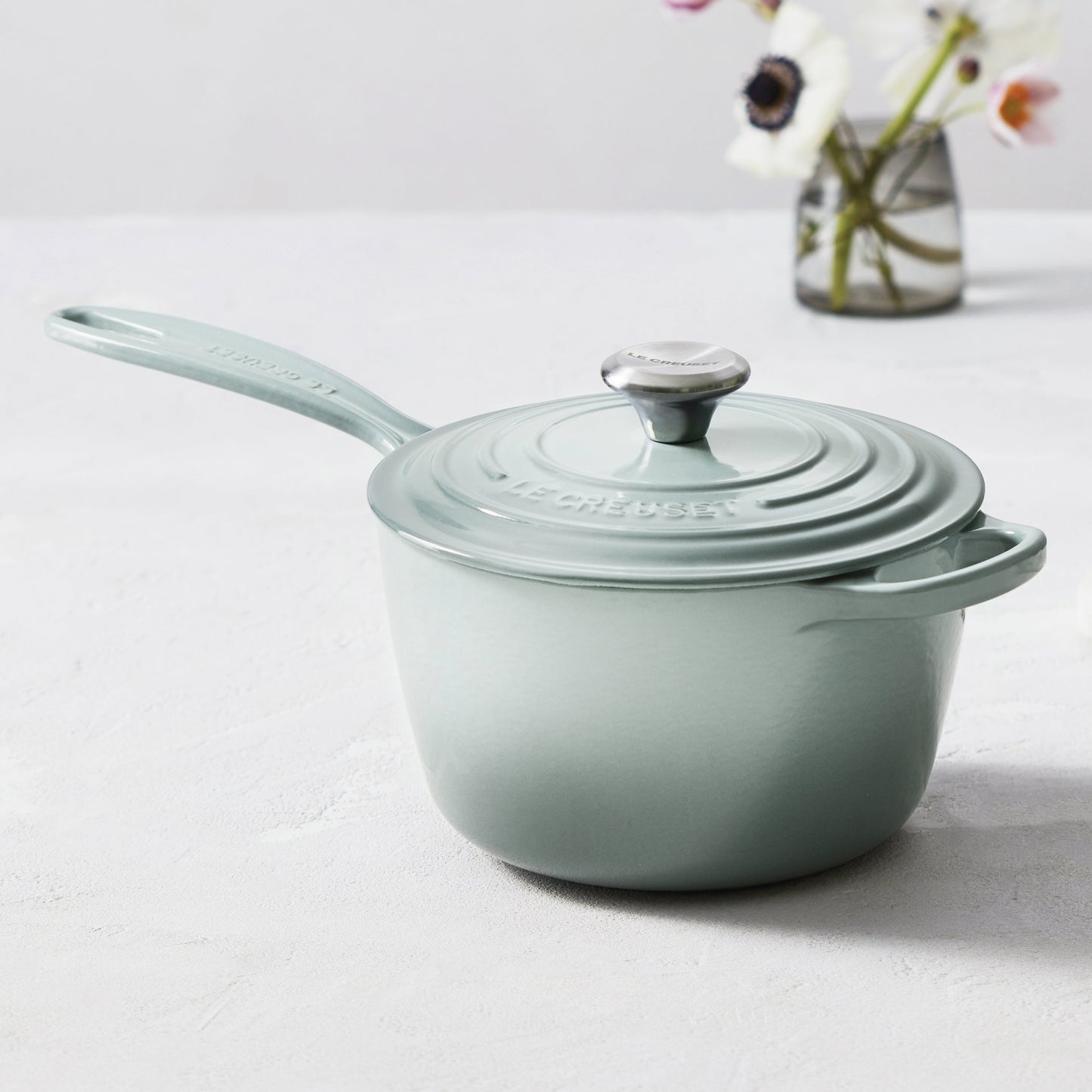 Signature Cast Iron 2.25-quart Sea Salt Saucepan