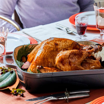 Signature Cast Iron 12.75-inch x 9.75-inch Oyster Roasting Pan