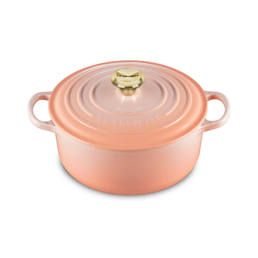 Signature Cast Iron 5.5-quart Peche Round Dutch Oven