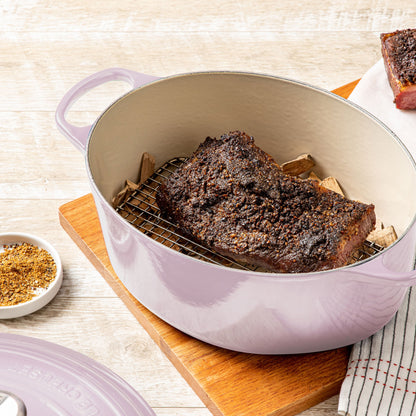 Signature Cast Iron 8-quart Shallot Oval Dutch Oven with Copper Knob