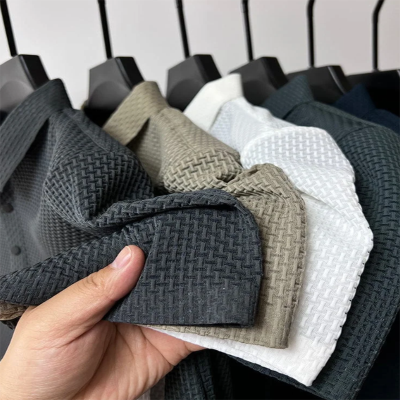 Men's Comfortable Breathable Summer Mesh V-neck Short Sleeve POLO Shirt