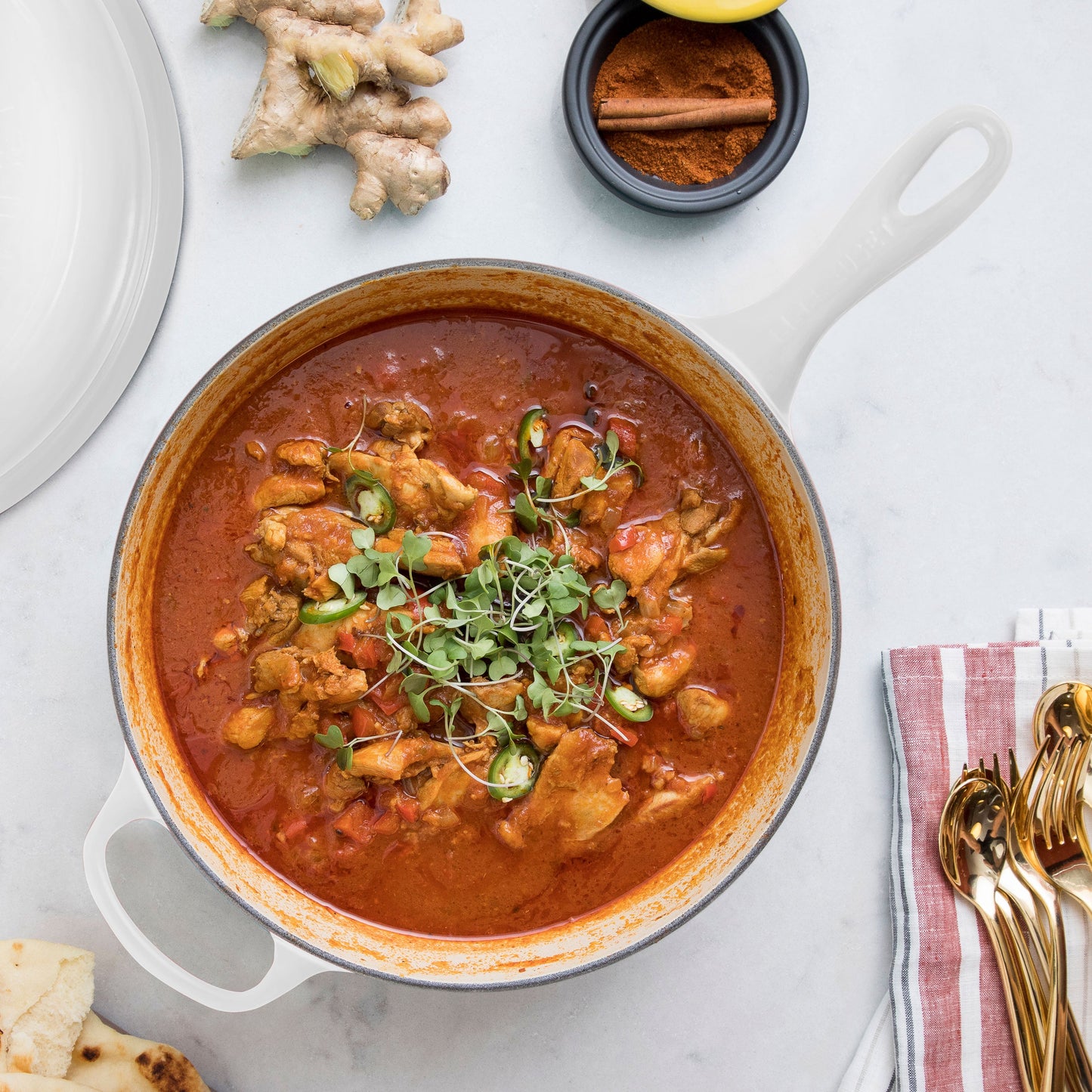 Signature Cast Iron 3.75-quart White Cassadou